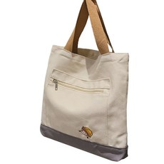 帆布單肩包, 白色