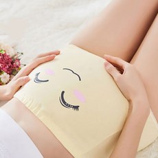 ODAMI 可愛表情高腰調整型孕婦內褲組 2入