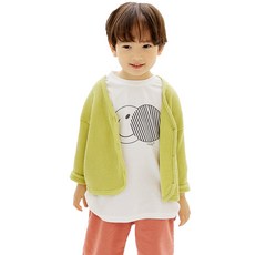 Vegetable Table兒童款哈密瓜棉質日常開襟衫