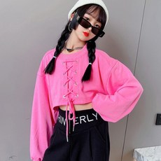 Orangedamom 女童束口短版大學T長褲套裝