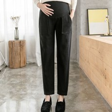 임산부 보온 모직 캐주얼 루즈 팬츠