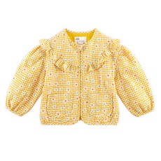 WALTON kids 女童花朵圖案荷葉邊外套