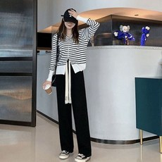 孕婦直筒休閒大尺碼運動褲