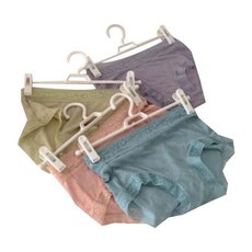 彈力舒適透氣蕾絲孕婦中腰三角內褲組 4色入