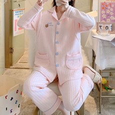 Damon 孕婦小熊口袋睡衣