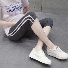孕婦7分內搭褲 兩線
