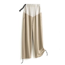 AOM 緞面寬鬆孕婦運動褲