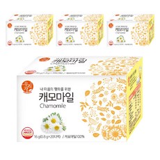 SONGWON 洋甘菊草本茶茶包, 0.8g, 20包, 4盒