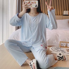 純棉冰涼睡衣睡褲套裝 7088