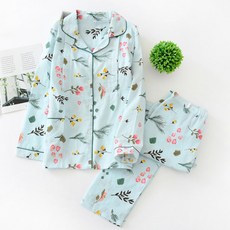 花朵圖案球飾孕婦睡衣上下套裝