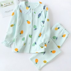 蕾絲鳳梨孕婦睡衣上下套裝