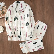 蘑菇羽毛孕婦睡衣上下套裝