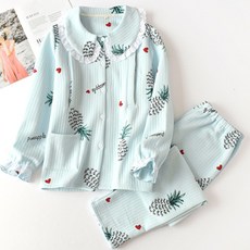 愛心大鳳梨孕婦睡衣上下套裝