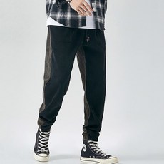 Starbean 男士撞色燈芯絨束口褲