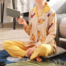 면 잠옷느낌 임부복 상하의 세트 9108