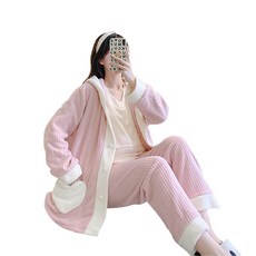 孕婦愛心口袋睡衣上下套裝