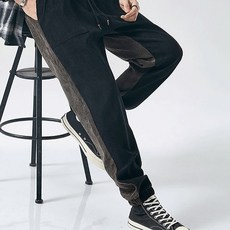 Starbean 男性配色燈芯絨束口褲