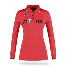 미우골프 여성용 캐릭터 긴팔 카라 티셔츠 MW1S606W