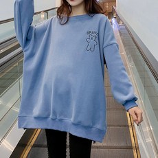 임부복 곰돌이 캐릭터 기모 상의