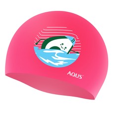 AQUS 酪梨矽膠泳帽 AC21A21, 粉紅色