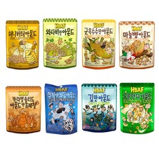 HBAF 堅果組 蜂蜜奶油 40g+芥末 40g+烤玉米 40g+大蒜麵包 40g+海苔 40g+餅乾奶油 40g+海鹽焦糖 40g+烤洋蔥 40g, 1組