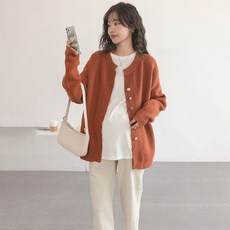 더그랑 임산부 단색 아우터 가디건