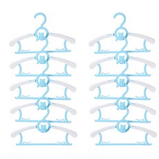 센스이따 아동용 조절가능 다기능 옷걸이, 03 블루, 10개입