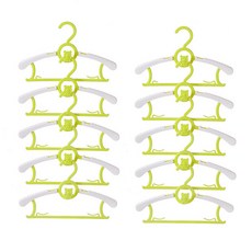 센스이따 아동용 조절가능 다기능 옷걸이, 04 그린, 10개입