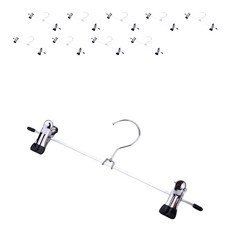 防滑塗層裙褲夾式衣架, 黑色, 10個