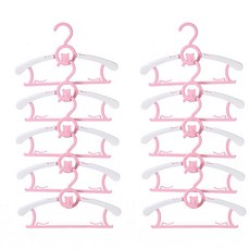 센스이따 아동용 조절가능 다기능 옷걸이, 02 핑크, 10개