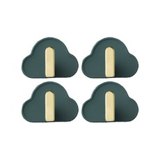 에이델라 L형 구름 열쇠 걸이, 그린, 4개