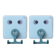 에이델라 문어 얼굴 벽걸이, 블루, 2개