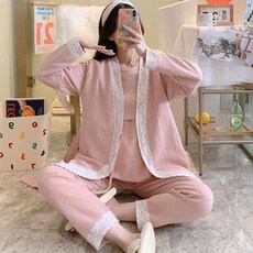 Min Sung Company糖果蕾絲孕婦睡衣組