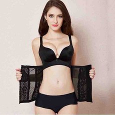 蕾絲網眼排扣產後美體束腰帶