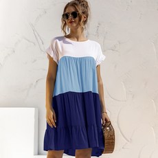 민성컴퍼니 배색 임산부 아이스 원피스