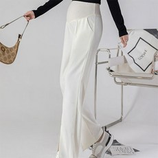 女款時尚破洞寬版孕婦褲