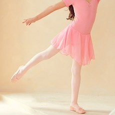 Enttement 女童用基本款有腳芭蕾舞襪 膚色2入 + 白色組合