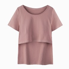 알럽마셀 출산 잠옷 모유 수유 반팔 티셔츠