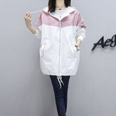 겟잇블루 여성용 패션 캐주얼 후드 집업 빅사이즈 임부복 트렌치 코트