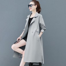 겟잇블루 여성용 패션 캐주얼 롱 루즈 임부복 트렌치 코트