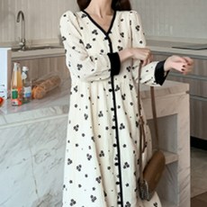 褶皺孕婦鈕扣連身裙