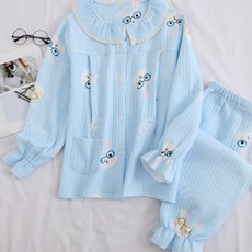 Estella戴眼鏡兔子孕婦睡衣上下套裝