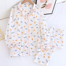 에스텔라 잔꽃 단추식 잠옷 상하세트