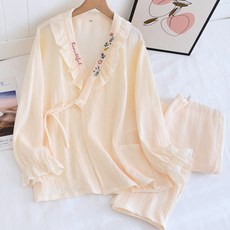 Estella 產後刺繡字母簡約睡衣上下套裝