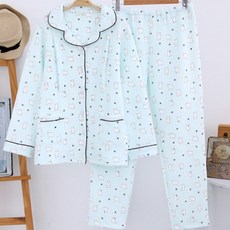 Estella白色熊圖案睡衣上下套裝