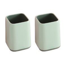 Saenggaknarae 多用途雙色筆筒, 綠色 + 卡其色, 2個