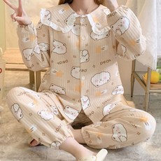 Estella 可愛雲朵圖案睡衣上下套裝