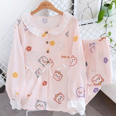 Estella Liz 卡通小熊孕婦睡衣上下套裝