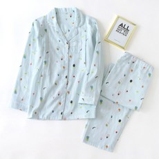 카라 작은 파인애플 파자마 세트 카라