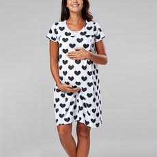 Estella 孕婦愛心印花連身裙 sds131